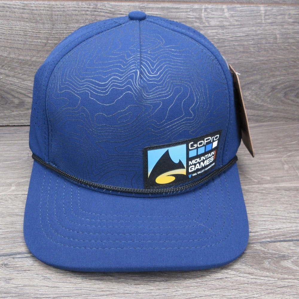 YoColorado GoPro Mountain Games Hat Cap Mens Strap Back Blue Outdoor Performance